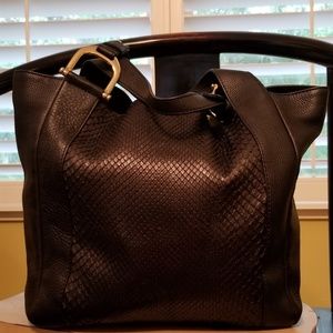 Gucci Python Trimmed Medium Greenwich Tote